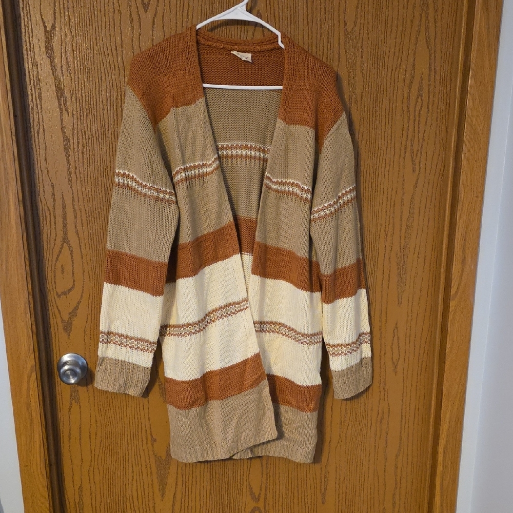 BiBi Multicolor Striped Cardigan NWOT
